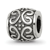 Sterling Silver Reflections Scroll & Dots Bali Bead